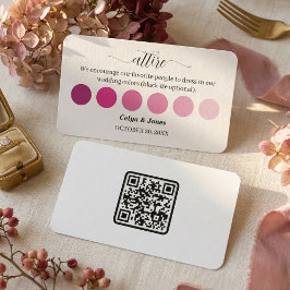 PINK Herbst-Hochzeitskleidung Kleiderordnung Farbp Begleitkarte