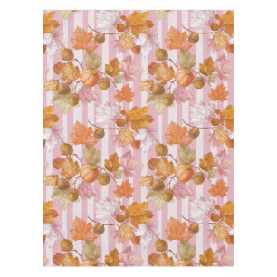 Pink Herbstleaves and Acorns Pattern - Fall Tischdecke