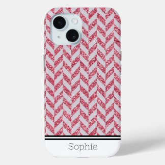Pink Herringbone Custom Samsung Case-Mate iPhone Hülle