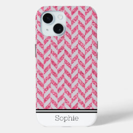Pink Herringbone Custom Samsung Case-Mate iPhone Hülle