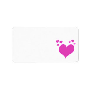 Pink-Herz-Valentinstag Wedding usw. Adressaufkleber