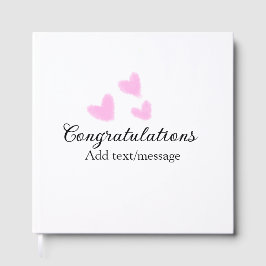 Pink Herzlichen Glückwunsch Abschluss Aquarell Gästebuch