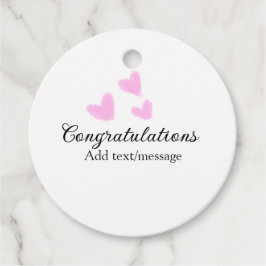 Pink Herzlichen Glückwunsch Abschluss Aquarell Geschenkanhänger