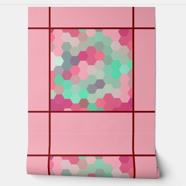 Pink hexagon tapete (Abrollen)