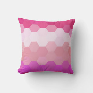 Pink Hexagon Zickzack Muster Kissen