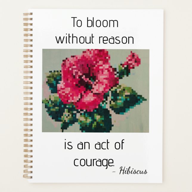 Pink hibiscus design planer (Vorderseite)