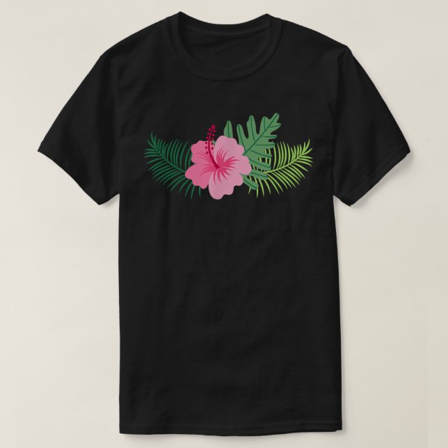 Pink Hibiscus Flower Men Women and Kids Styles T-Shirt (Design vorne)