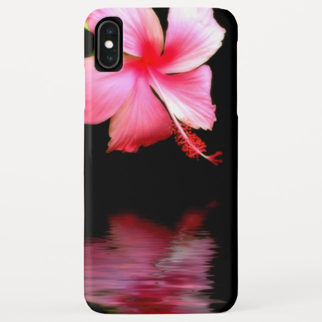 Pink Hibisken iPhone XS Max Case (Rückseite)