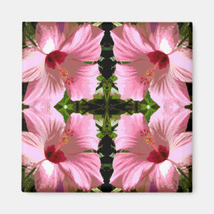 Pink-Hibiskus-Muster Magnet