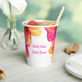 Pink Hibiskus Paper Cup Pappbecher