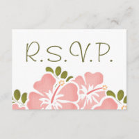 PINK HIBISKUS UAWG WEDING-ANTWORTKARTEN