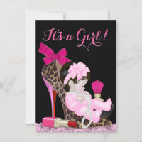 Pink High Heel Shoel Babydusche