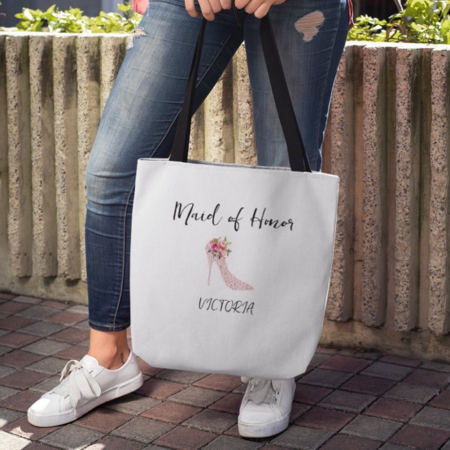 Pink High Heels Bridal Shower Tote Bags (Von Creator hochgeladen)