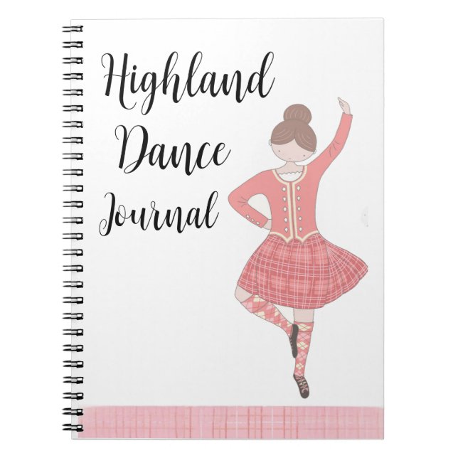 Pink Highland Dancer Journal Notizblock (Vorderseite)