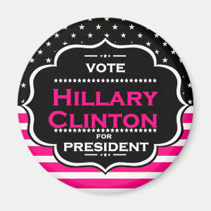 pink hillary clinton magnet