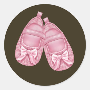 Pink Hinterns Babydusche Runder Aufkleber