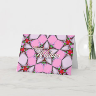 Pink Holidays Card Feiertagskarte
