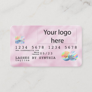Pink Holograph Unicorn Kreditkarte hinzufügen Ihr Visitenkarte