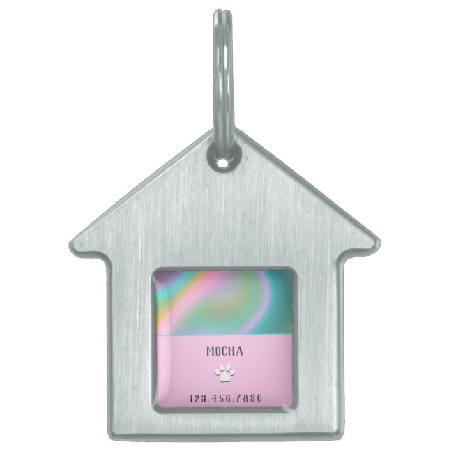 Pink Holographic Tiermarke (Vorderseite)