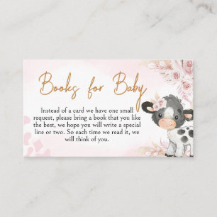 Pink Holy Cow Baby Shower Books for Baby Begleitkarte