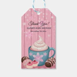 Pink Holz heiße Kakaowaschpüree Kinderdusche Geschenkanhänger