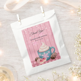 Pink Holz heiße Kakaowaschpüree Kinderdusche Geschenktütchen