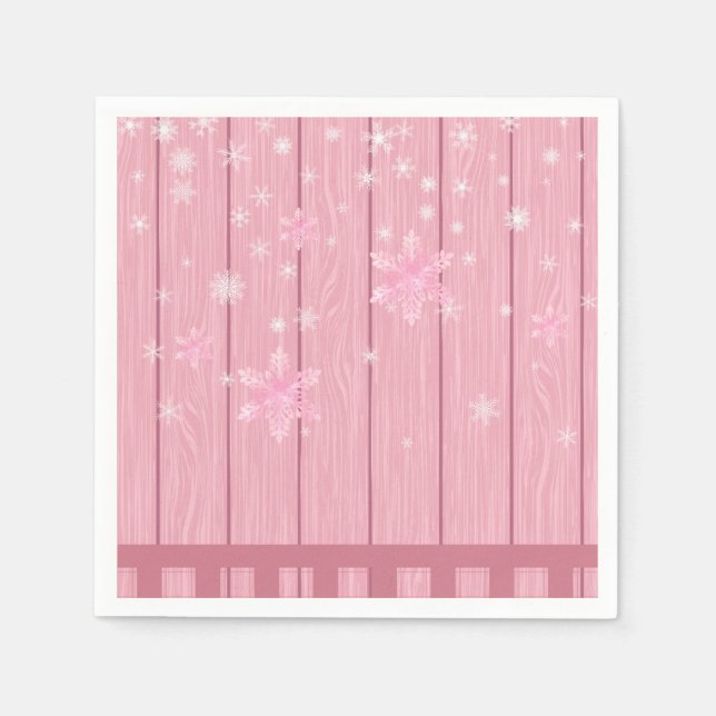 Pink Holz heiße Kakaowaschpüree Kinderdusche Serviette (Vorderseite)