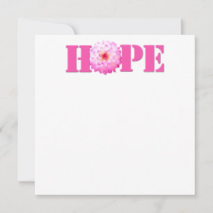 Pink HOPE Dahlia Foto 12x18 Save the Date Karte