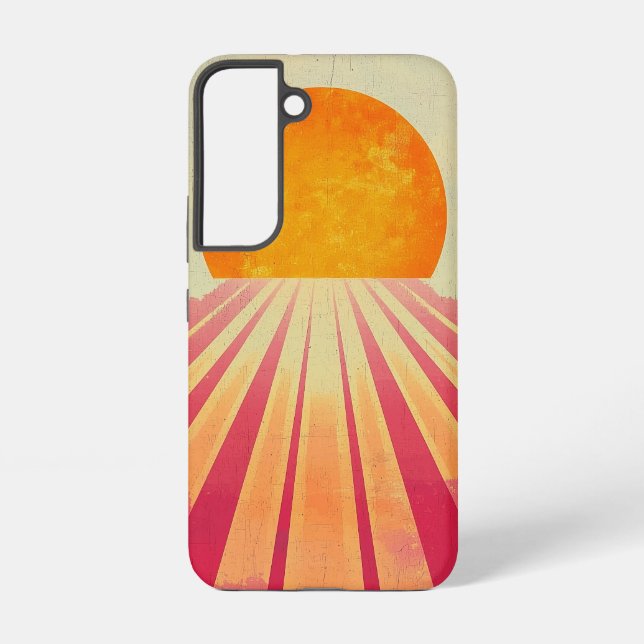 Pink Horizon Sun Phone Case Samsung Galaxy Hülle (Rückseite)