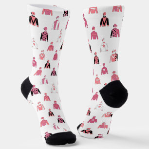 Pink Horse Racing Jockey Silks Socken