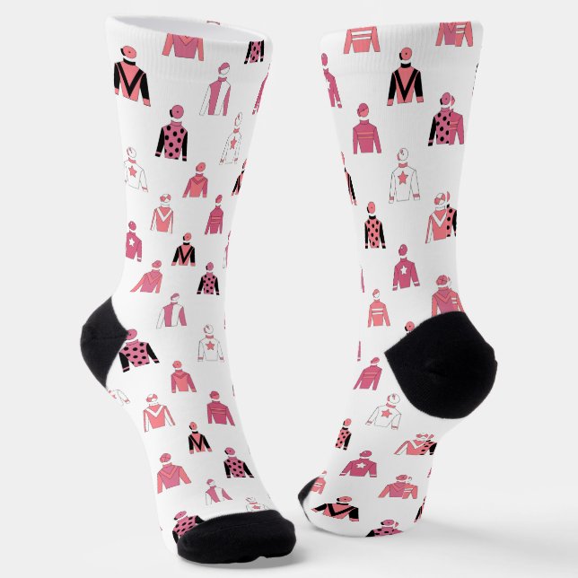Pink Horse Racing Jockey Silks Socken (Gewinkelt)