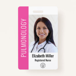 Pink Hospital Medical Employee Foto ID Ausweis