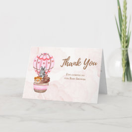 Pink Hot Air Ballon Danke Baby Showcard