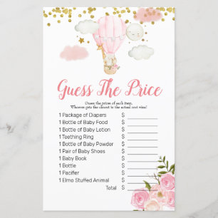 Pink Hot Air Ballon schätzen den Preis Game