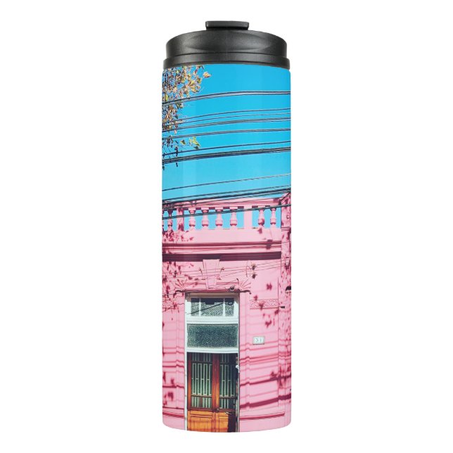 PINK HOUSE THERMOSBECHER (Vorderseite)