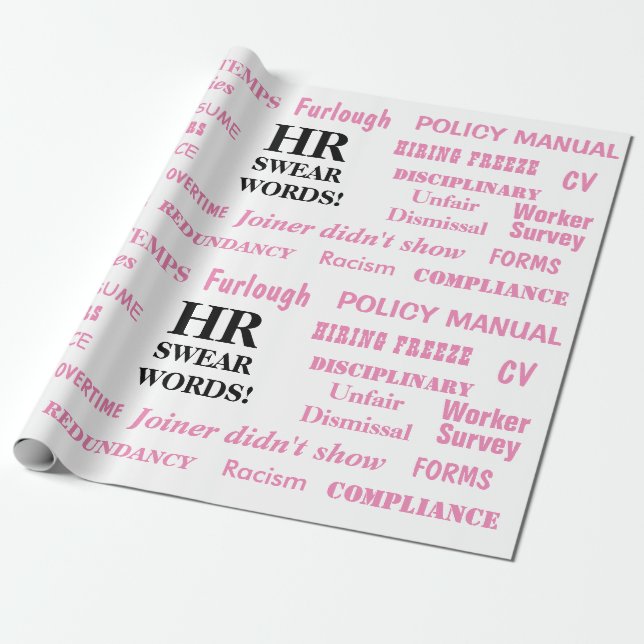 Pink HR Human Resources - Wrap Wrap Wrapping Paper Geschenkpapier (Ungerollt)