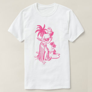Pink Hula Girl T - Shirt