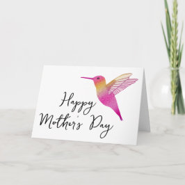 Pink Hummingbird Happy Mother Day Gruß Karte