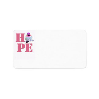Pink Hummingbird HOPE-Adressetiketten Adressaufkleber