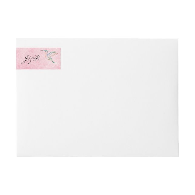 Pink Hummingbird Wassercolor Wedding Wrap (Vorderseite)