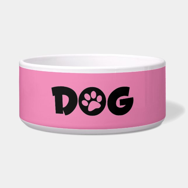 Pink Hund Keramik Pet Bowl Napf (Vorderseite)