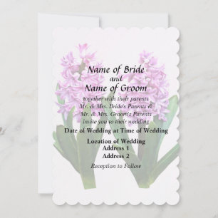Pink Hyacinth Duo Hochzeitsprodukte Einladung