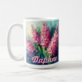 Pink Hyacinths Hyacinth Floral Personalized Kaffeetasse