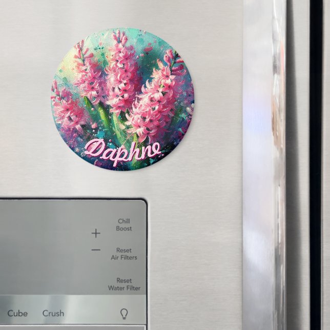 Pink Hyacinths Hyacinth Floral Personalized Magnet (In Situ (Kühlschrank))