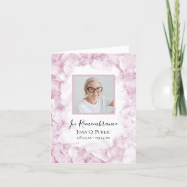 Pink Hydrangea Blume Aquarell Beerdigung Beileid Dankeskarte