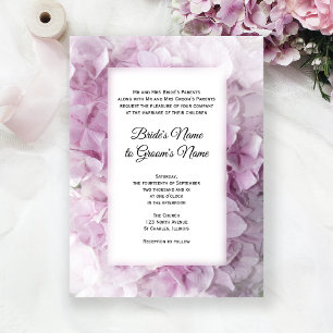 Pink Hydrangea Blume Hochzeit Einladung