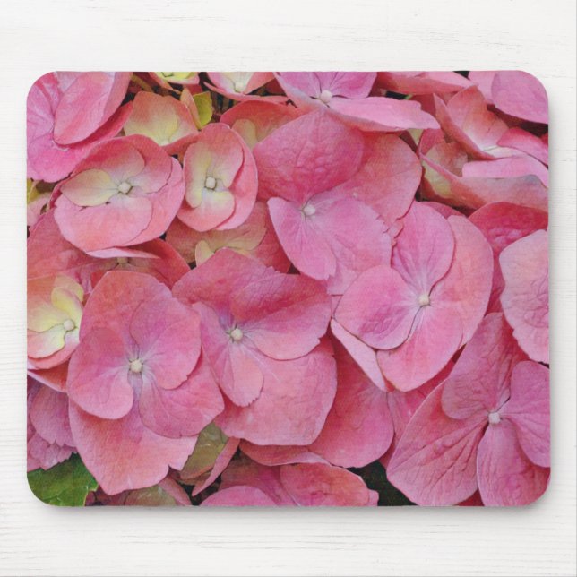 Pink Hydrangea Blume Nah Up Art Mouse Pad Mousepad (Vorne)