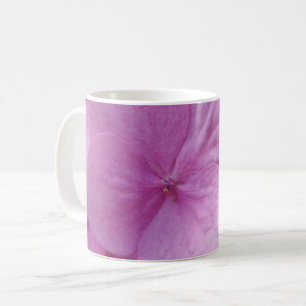 Pink Hydrangea Blume Weißer Kaffee Tasse