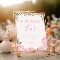 Pink Hydrangea Brautparty Blume Bar
