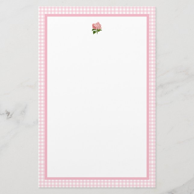 Pink Hydrangea Briefpapier (Vorderseite)